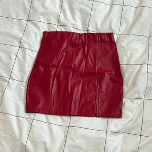 Faux leather skirt
